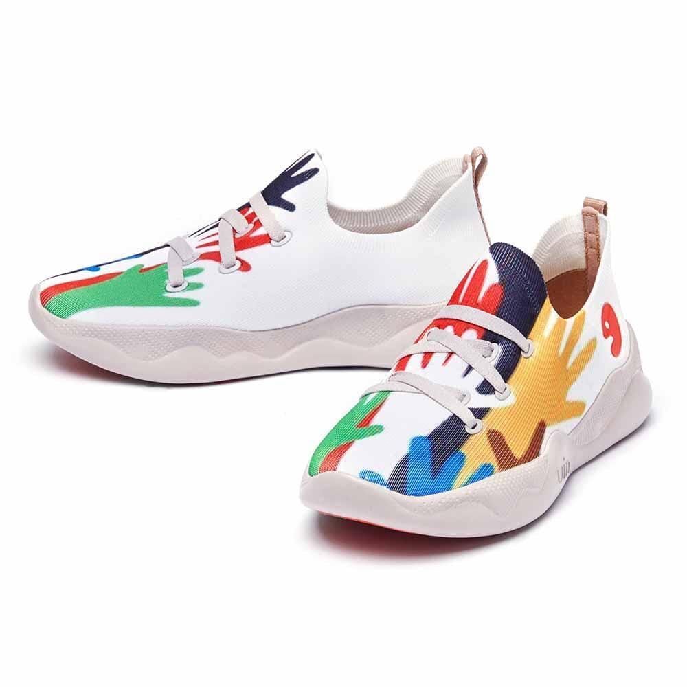 UIN Women's Sneakers Lightweight Walking Comfortable Shoes (Hands Up Mijas)